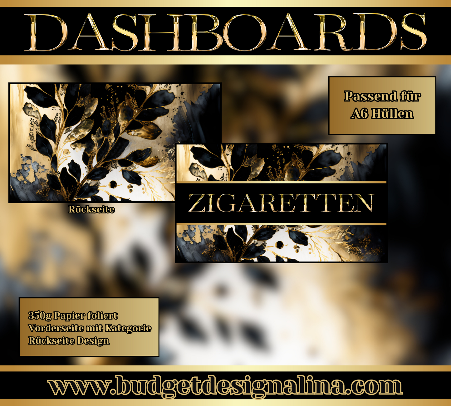 Kategorisierte Dashboards foliert A6