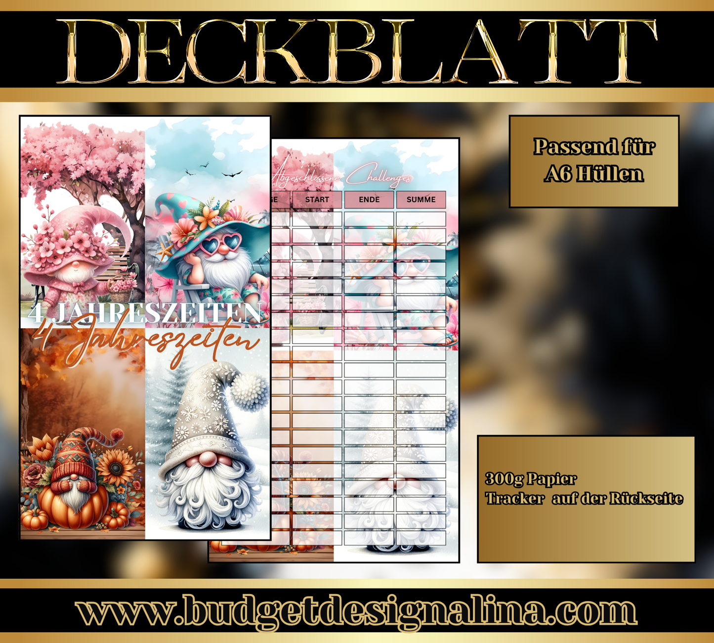 ABVERKAUF Deckblätter für deine Sparziele