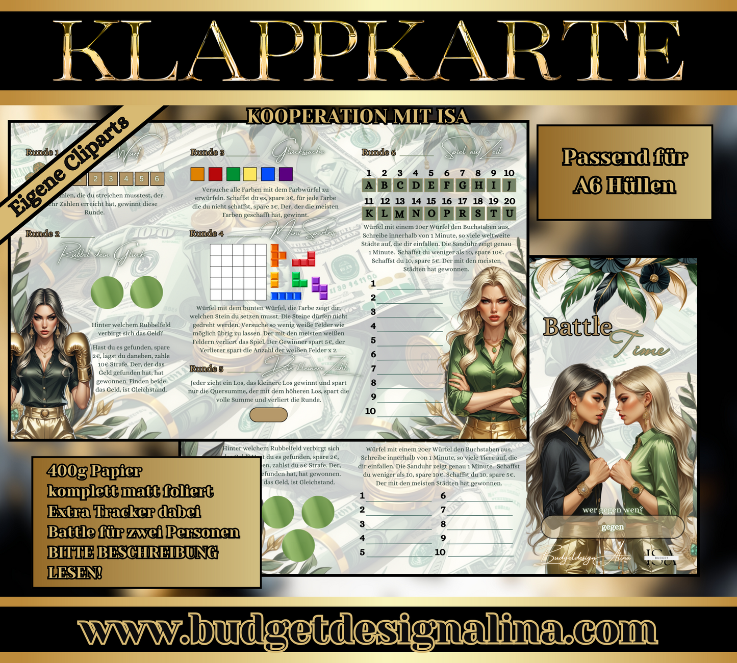 Battle Time 3er Klappkarte (Kooperation mit Isa)