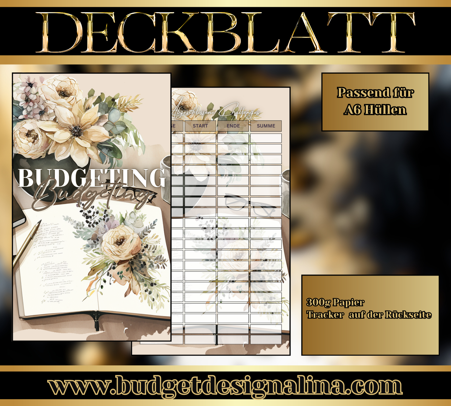 ABVERKAUF Deckblätter für deine Sparziele