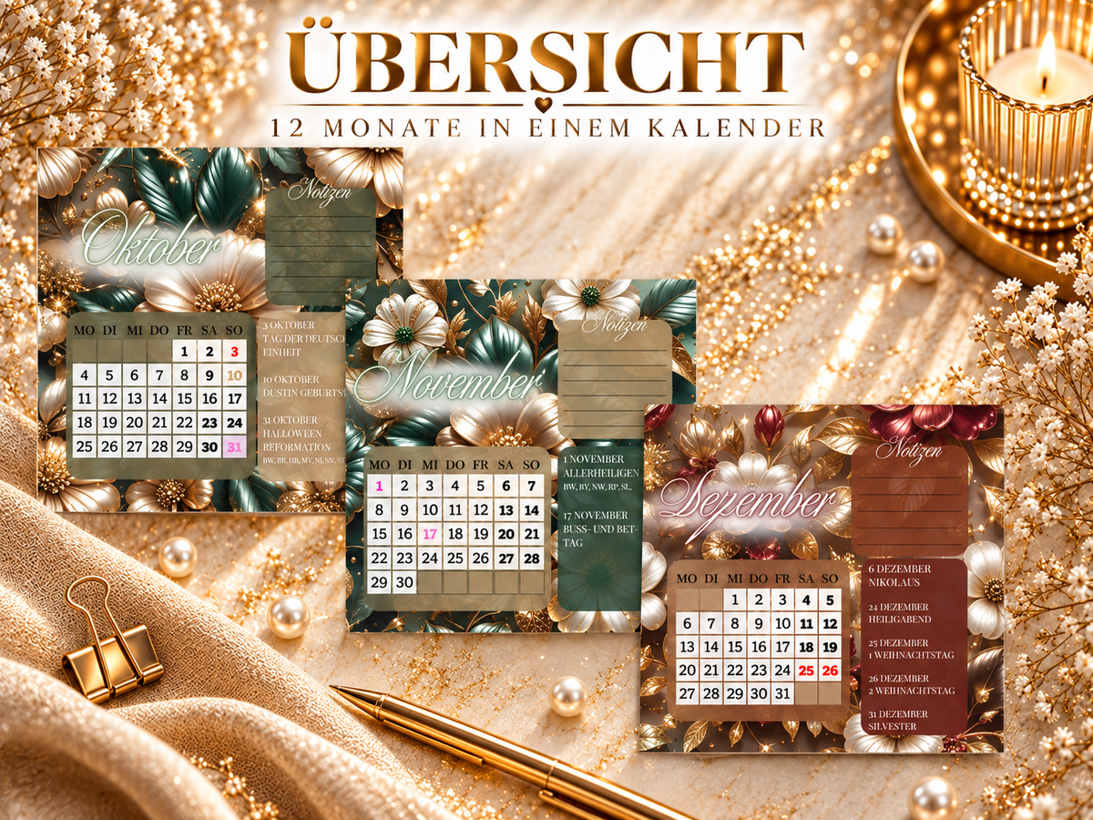 Tischkalender Flowers