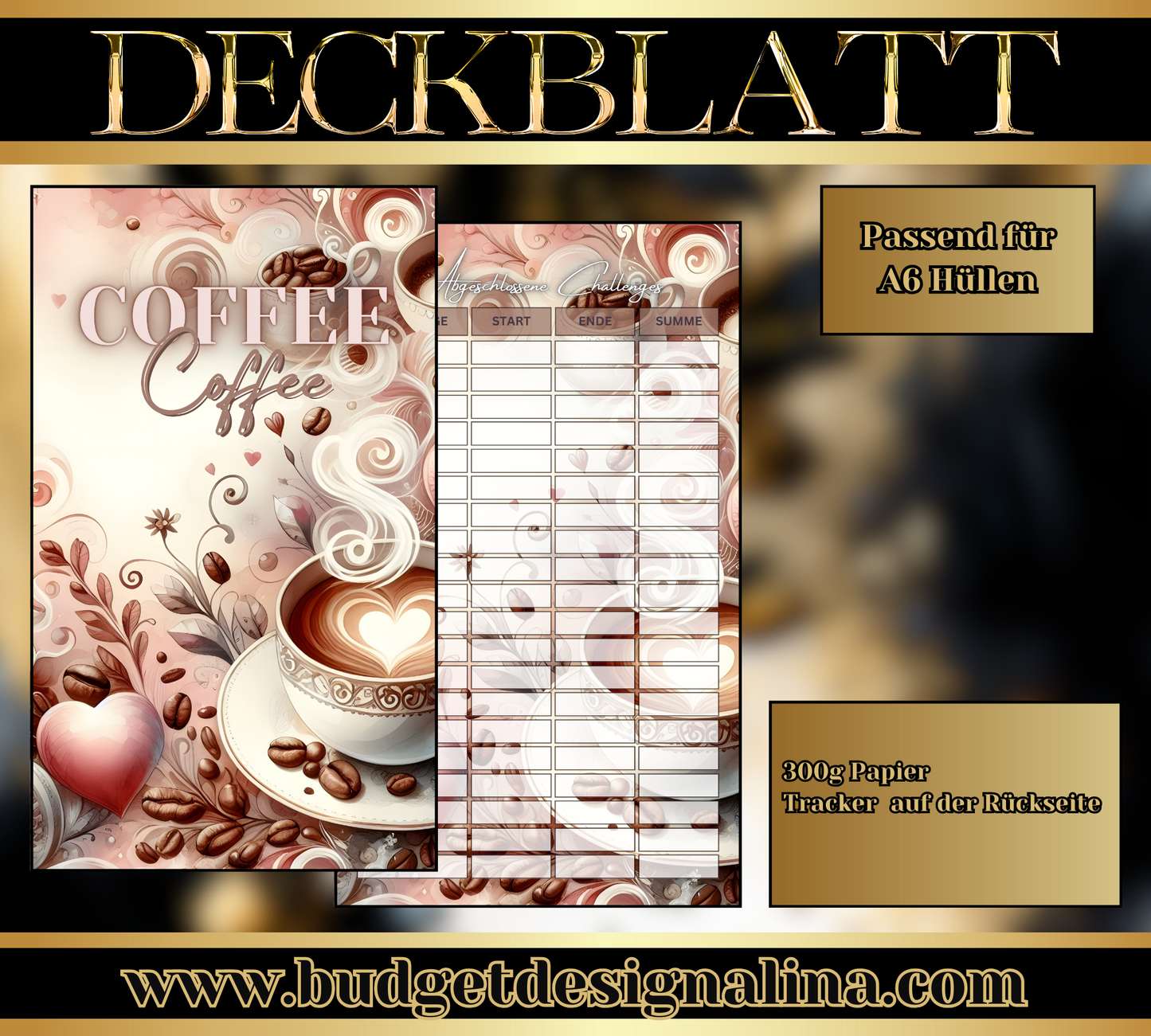 ABVERKAUF Deckblätter für deine Sparziele