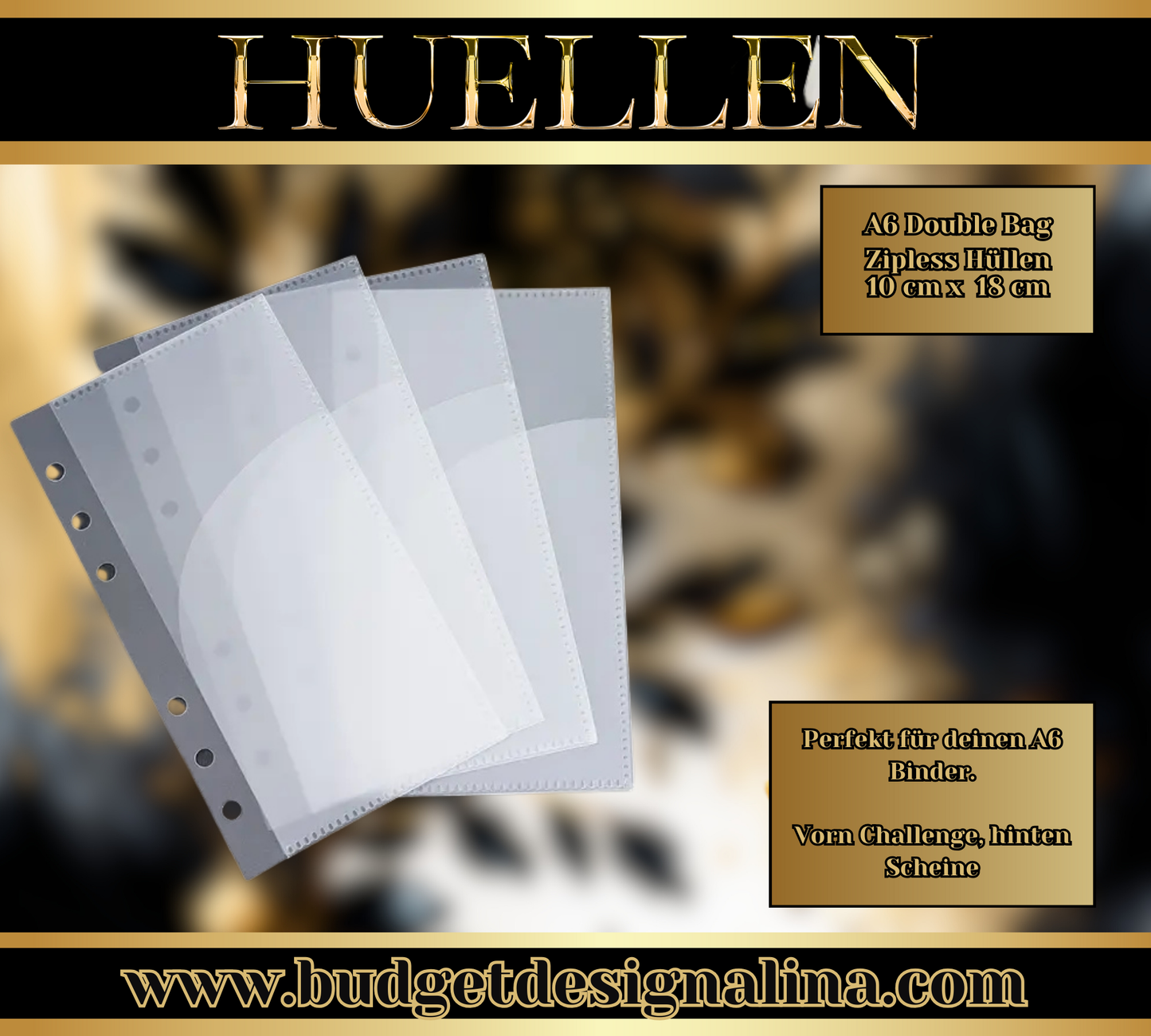 A6 Double Bag Zipless Hüllen Frosty (5er Set) B-Ware