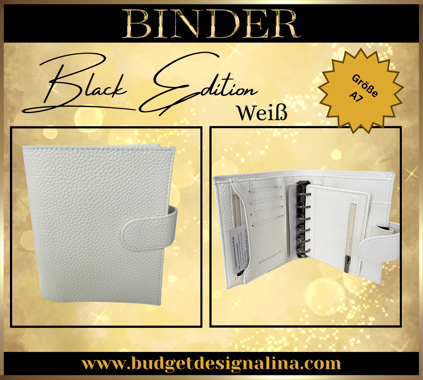 A7 Binder BLACK EDITION (grobe Struktur)