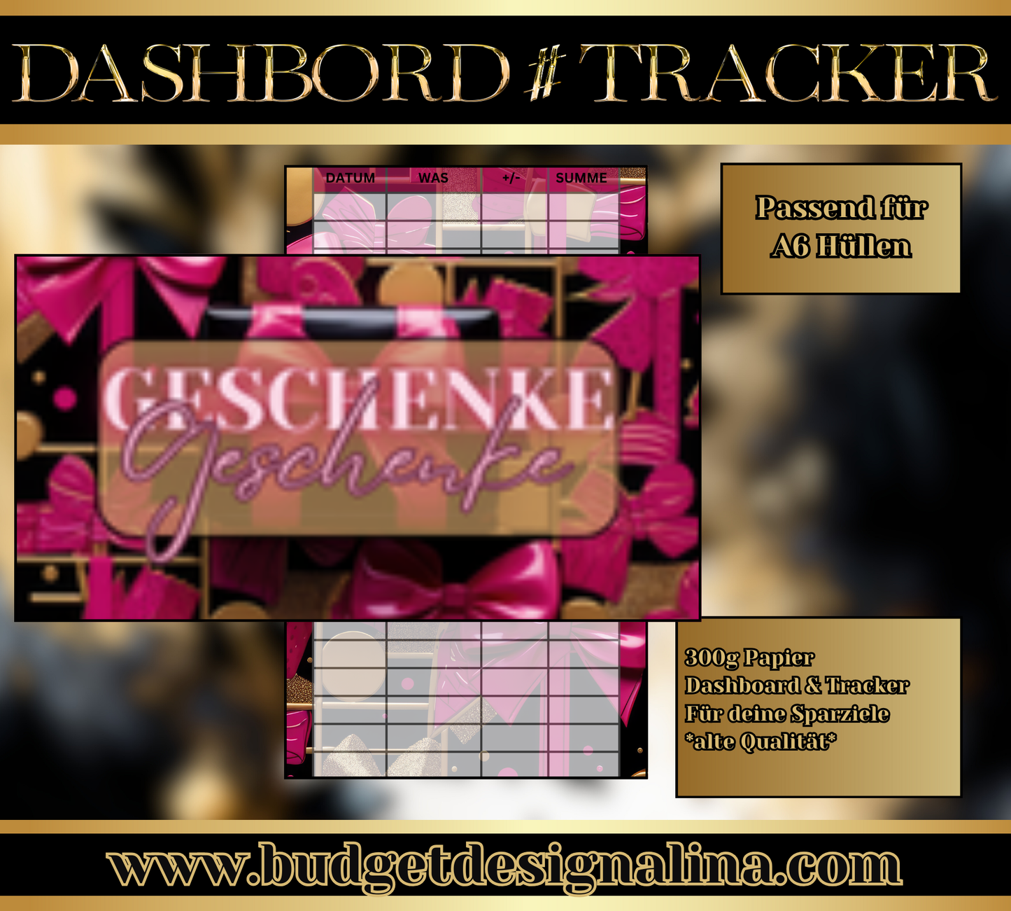 ABVERKAUF Dashboards & Tracker im Set für deine Sparziele