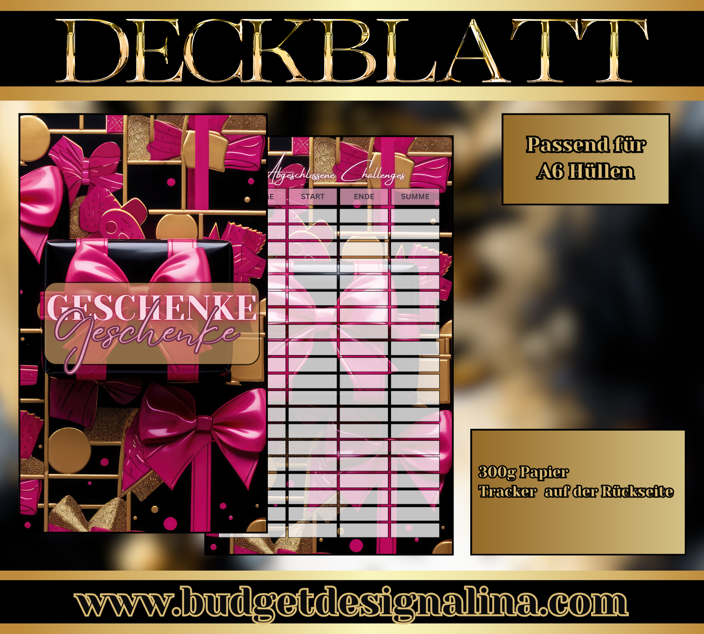 ABVERKAUF Deckblätter für deine Sparziele