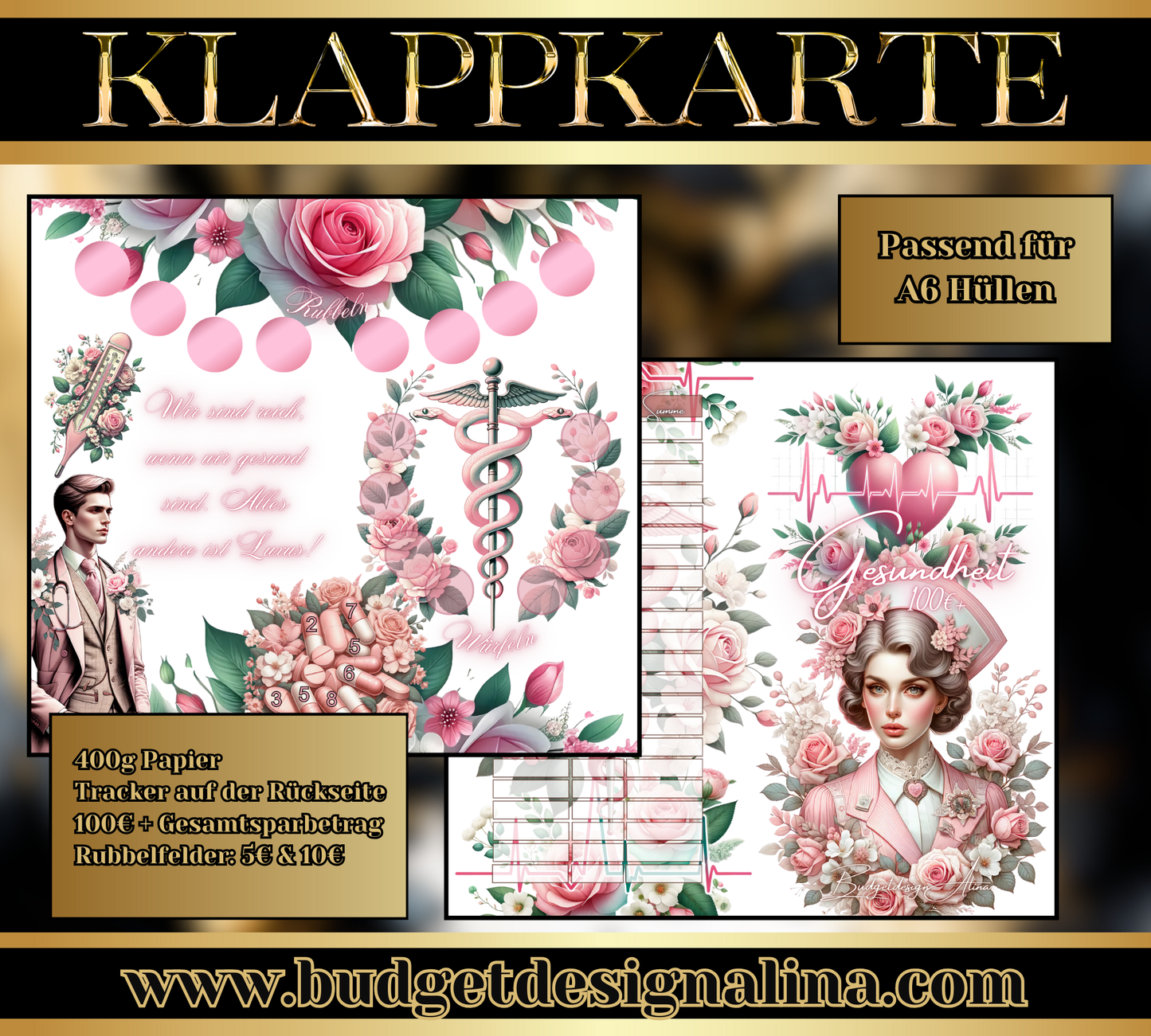 Gesundheit 2er Klappkarte