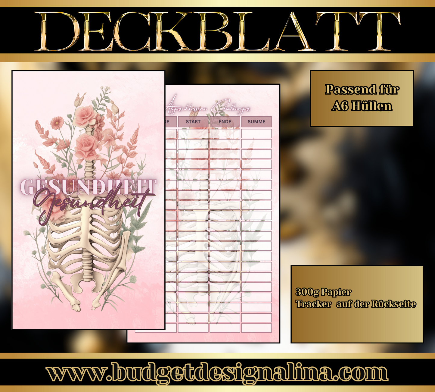 ABVERKAUF Deckblätter für deine Sparziele