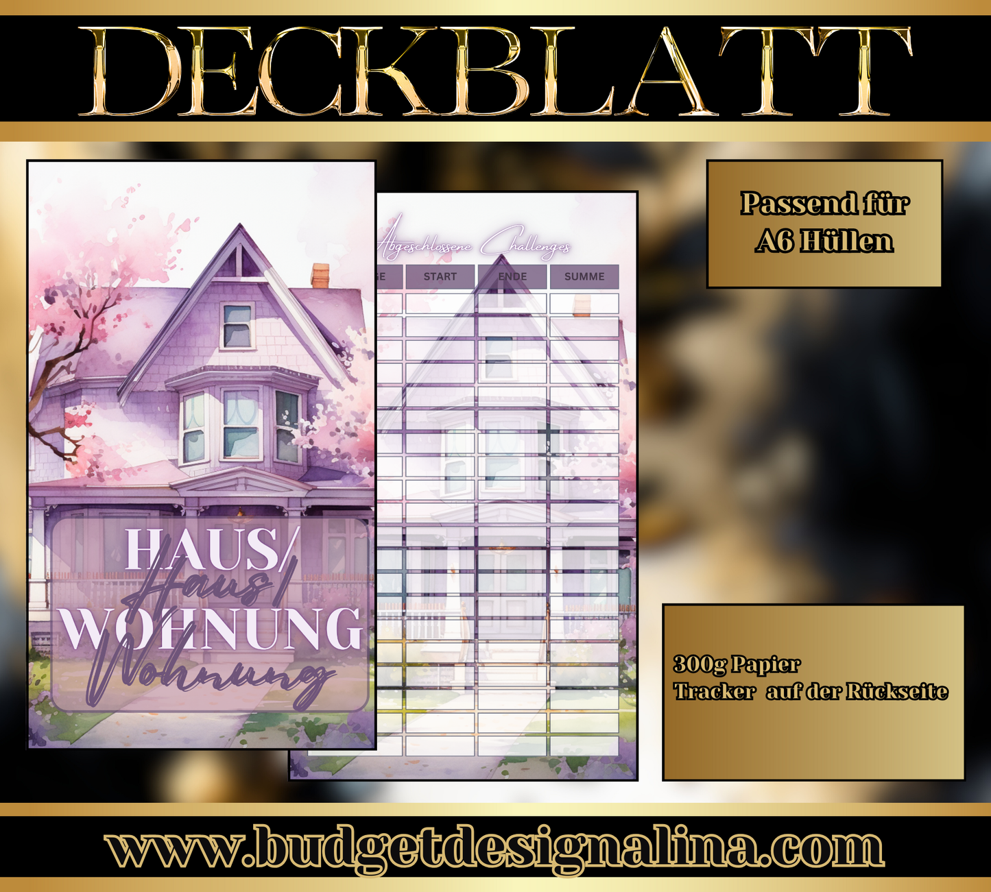 ABVERKAUF Deckblätter für deine Sparziele