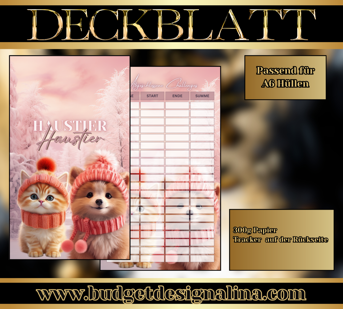 ABVERKAUF Deckblätter für deine Sparziele