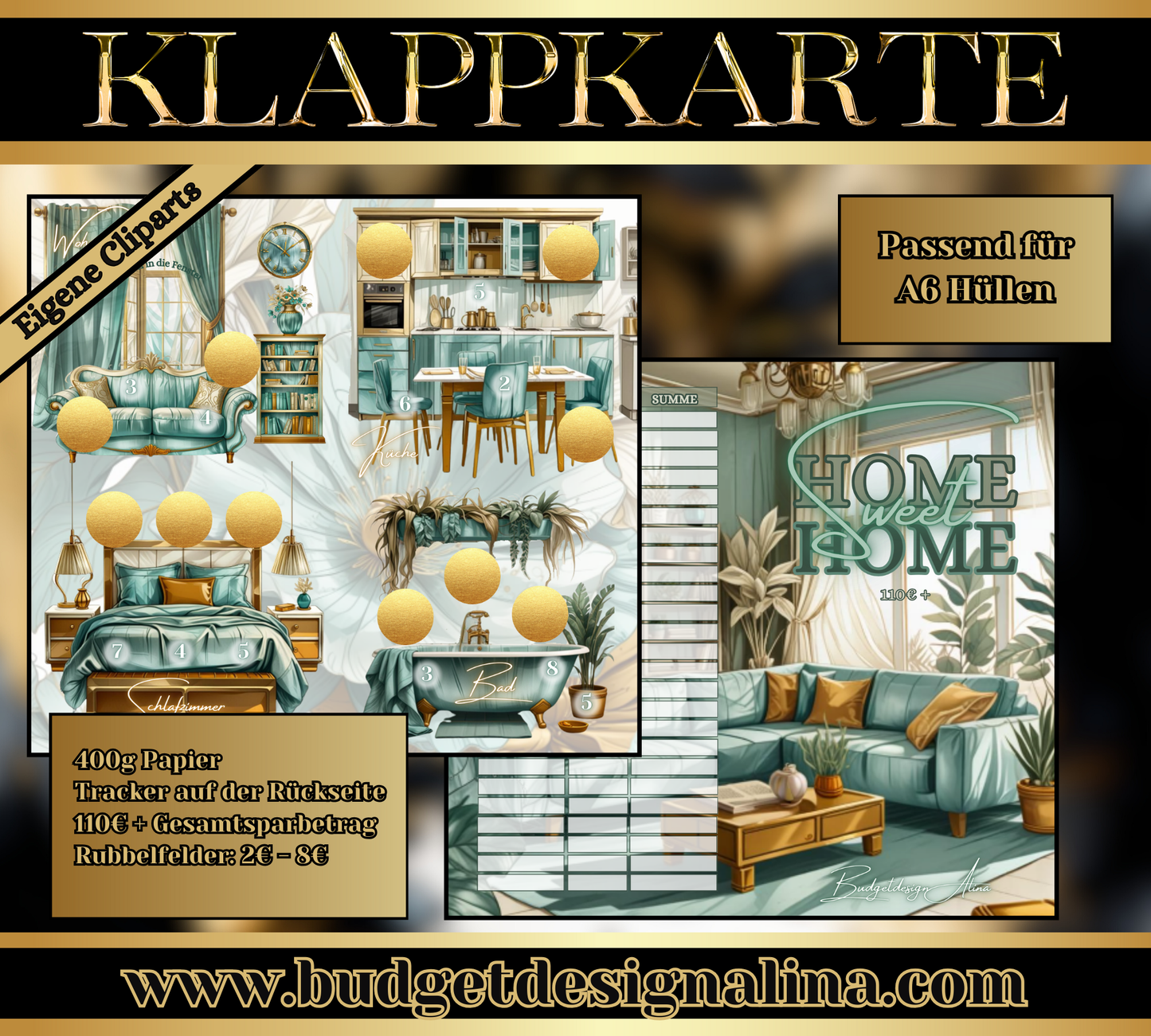 Home sweet Home 2er Klappkarte