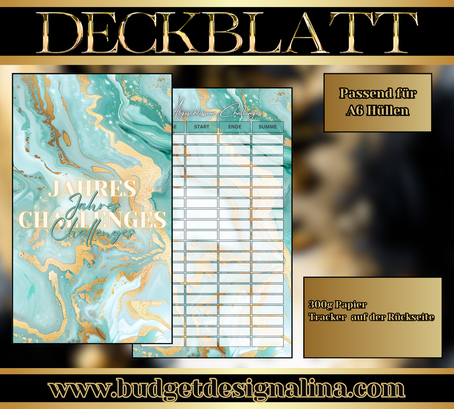 ABVERKAUF Deckblätter für deine Sparziele