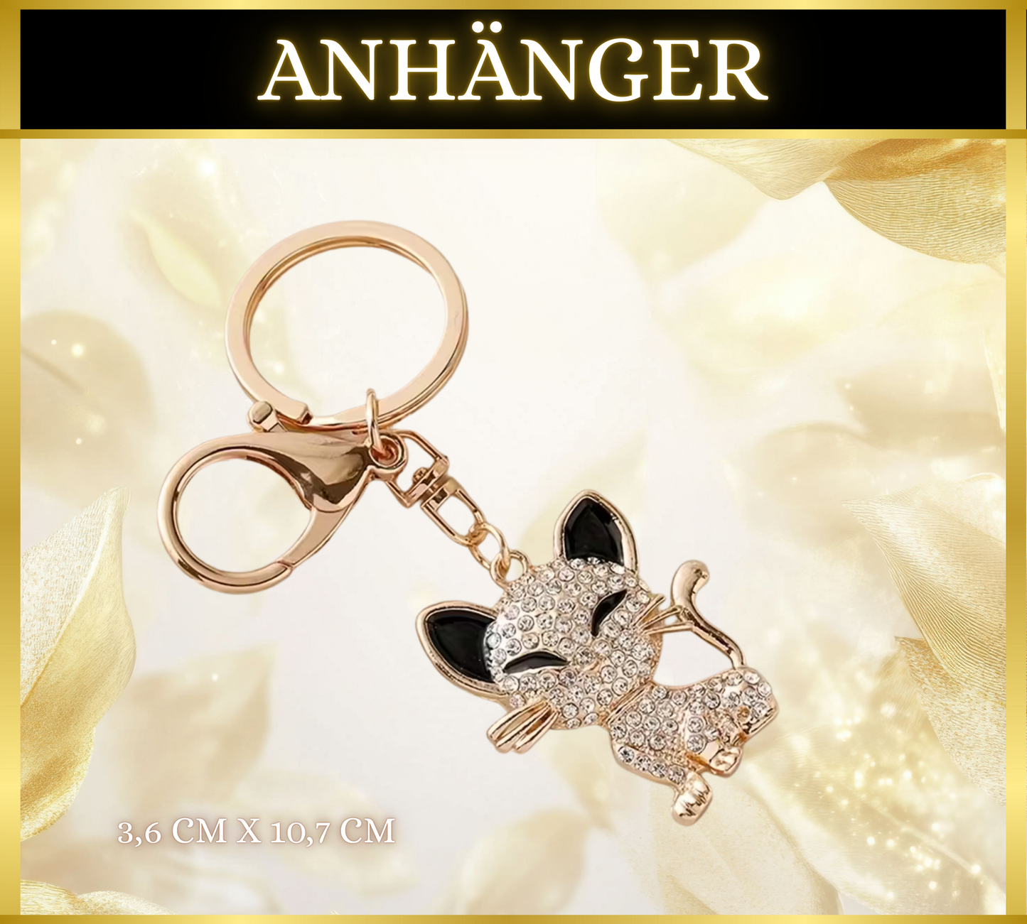 Anhänger Katze Strass