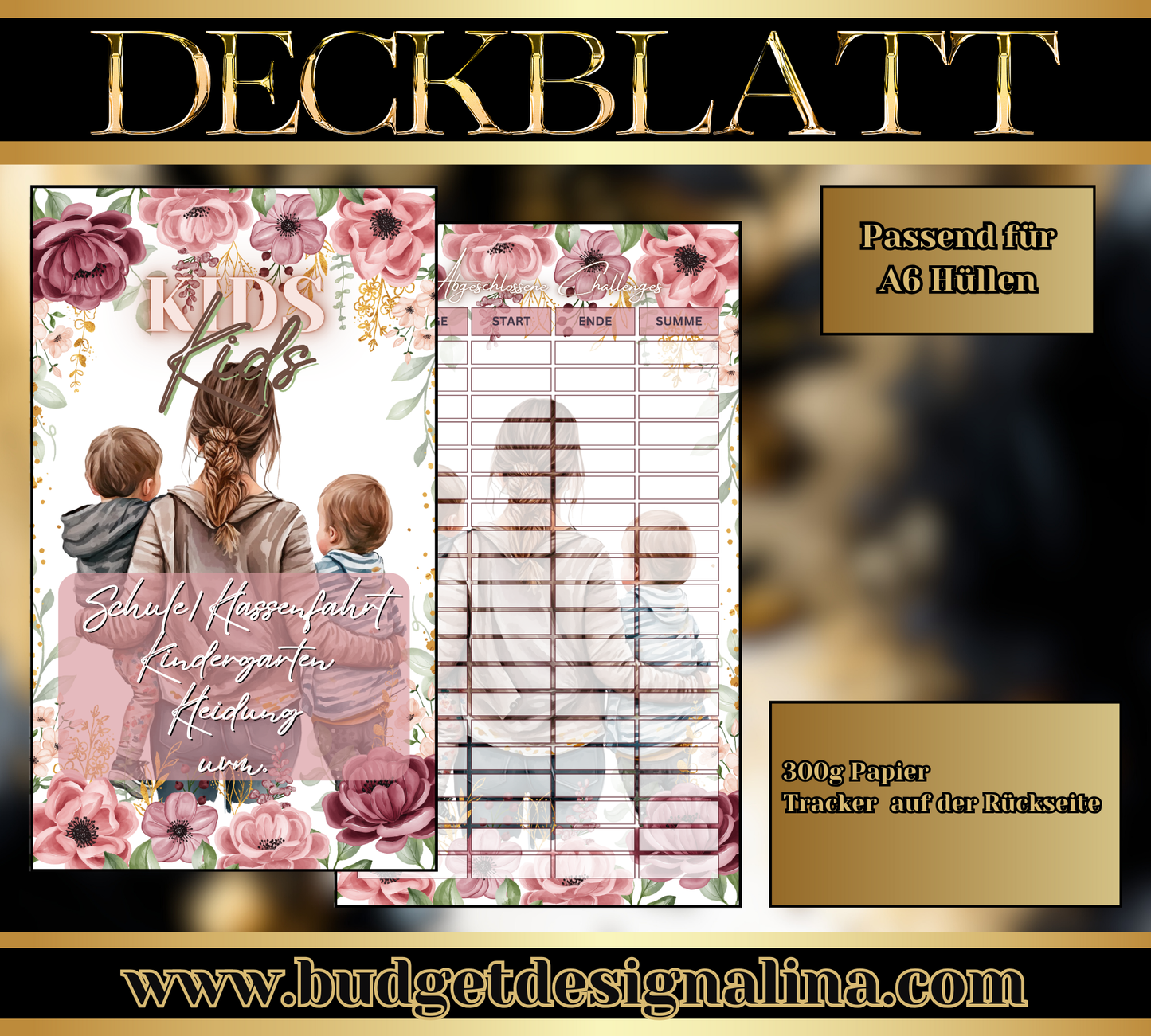ABVERKAUF Deckblätter für deine Sparziele