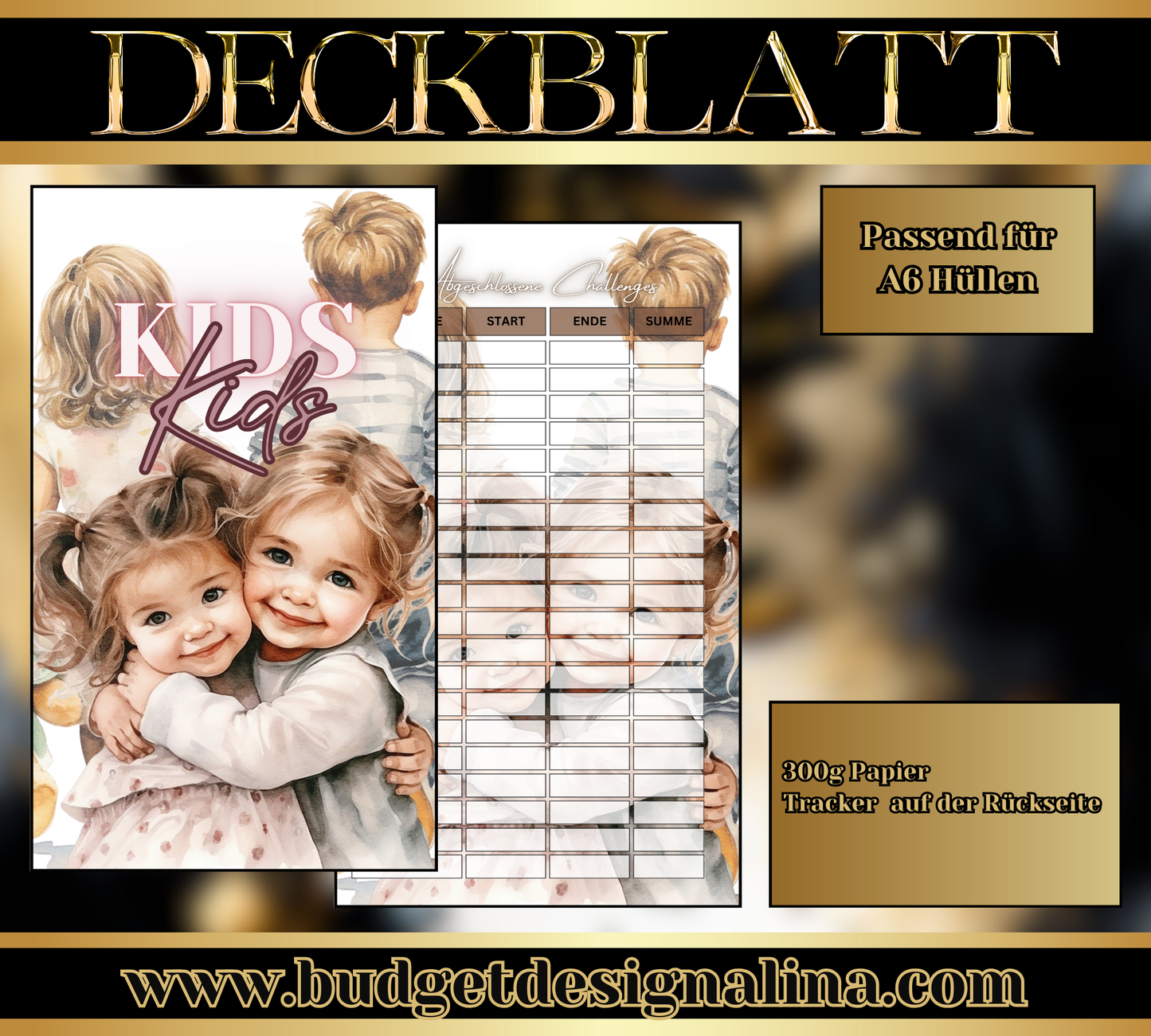 ABVERKAUF Deckblätter für deine Sparziele