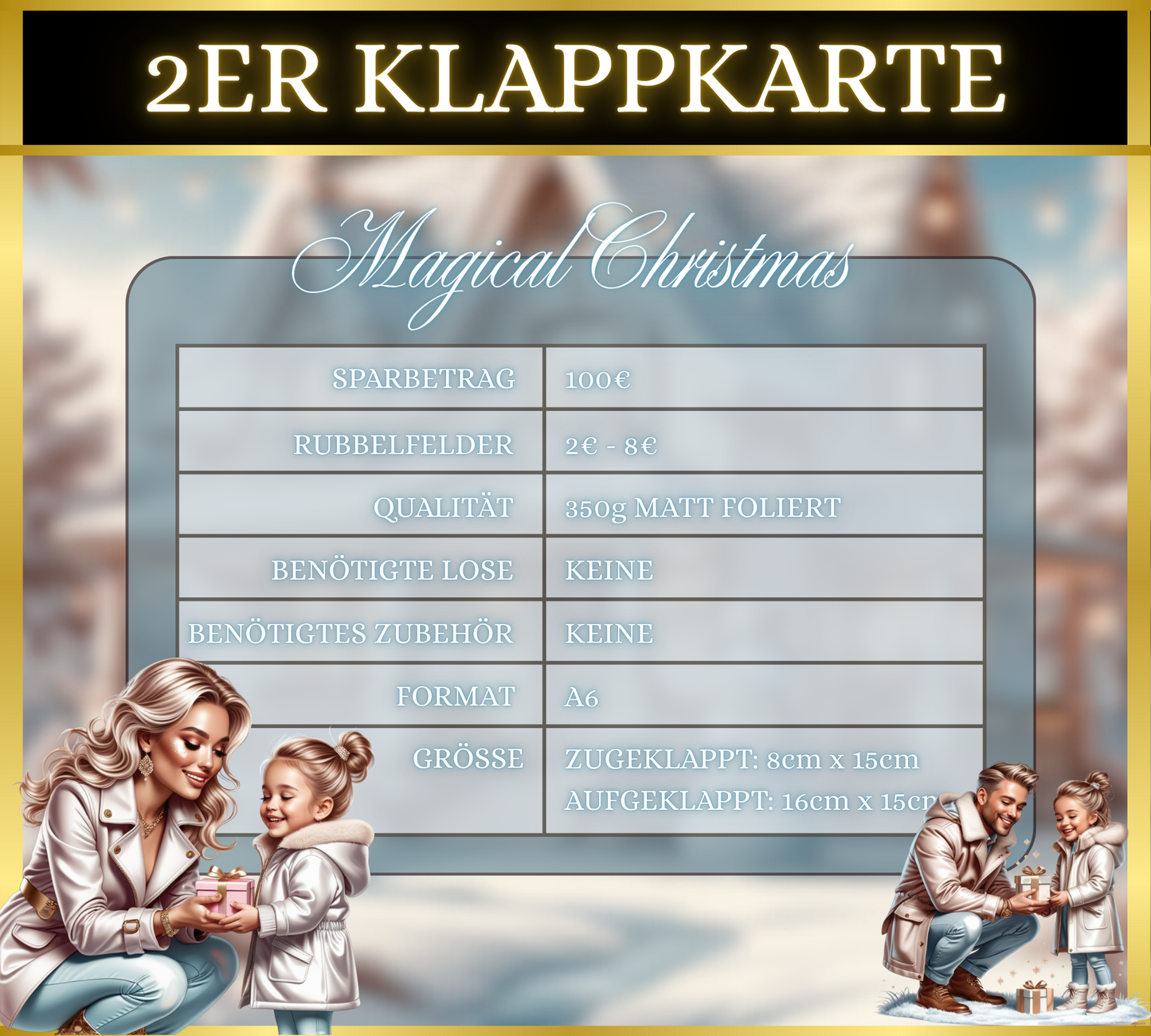 Magical Christmas 2er Klappkarte