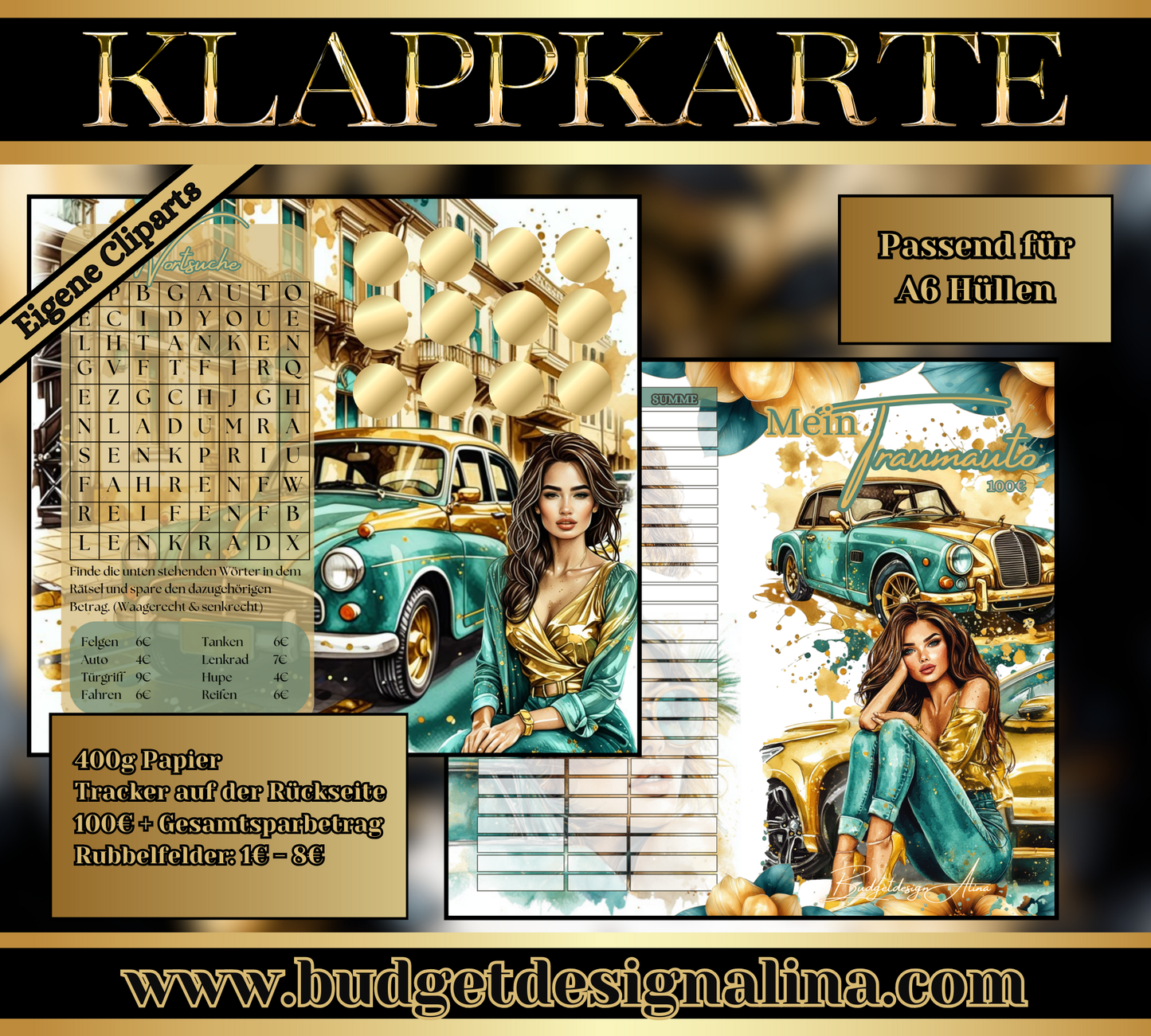 Mein Traumauto 2er Klappkarte