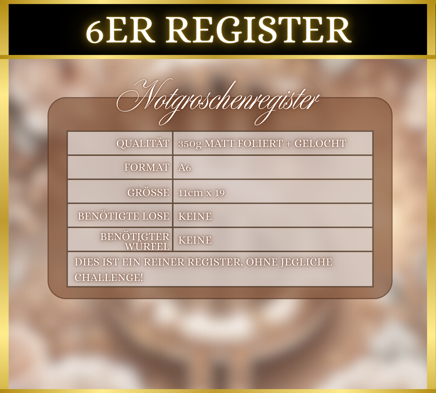 Register "Zufallschallenges" Notgroschen