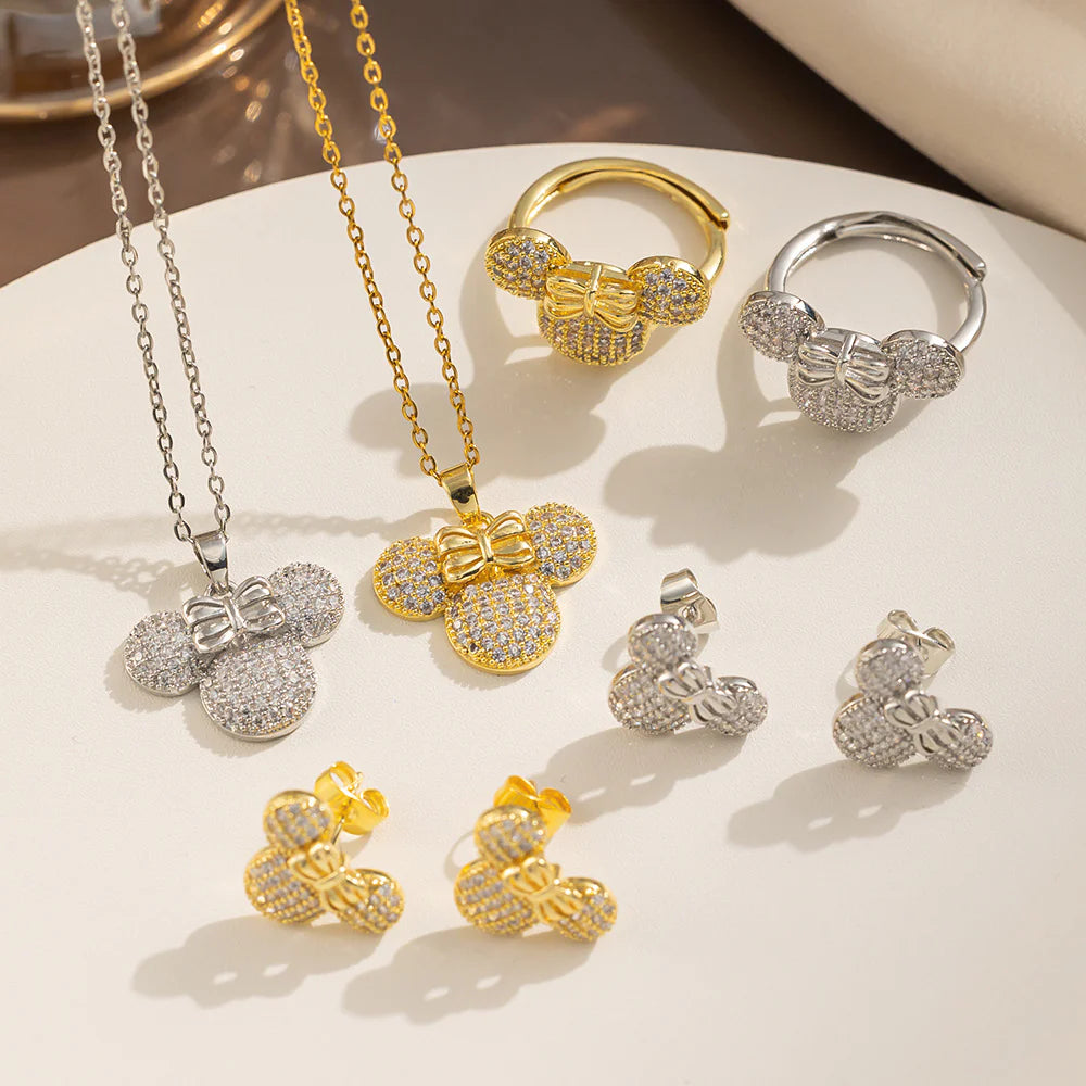 Schmuckset MOUSE (Ring, Kette & Ohrstecker)