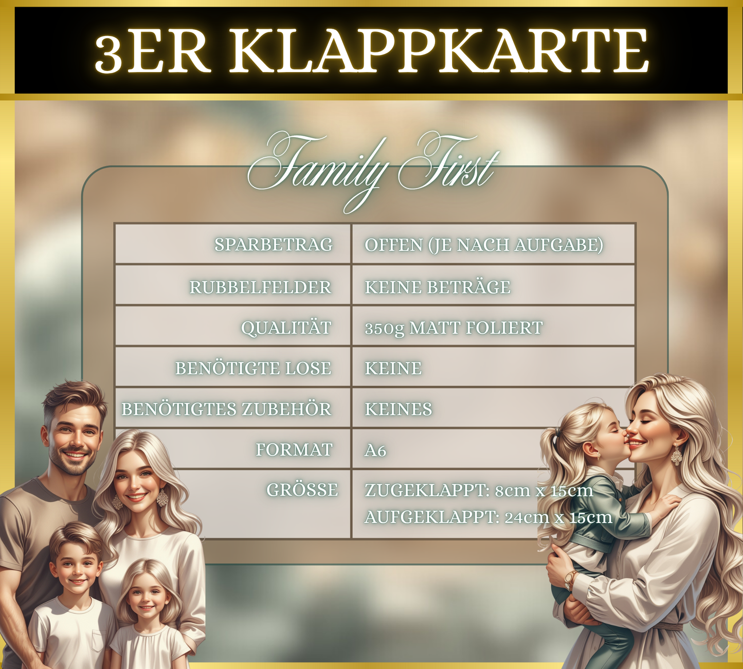 Family First 3er Klappkarte