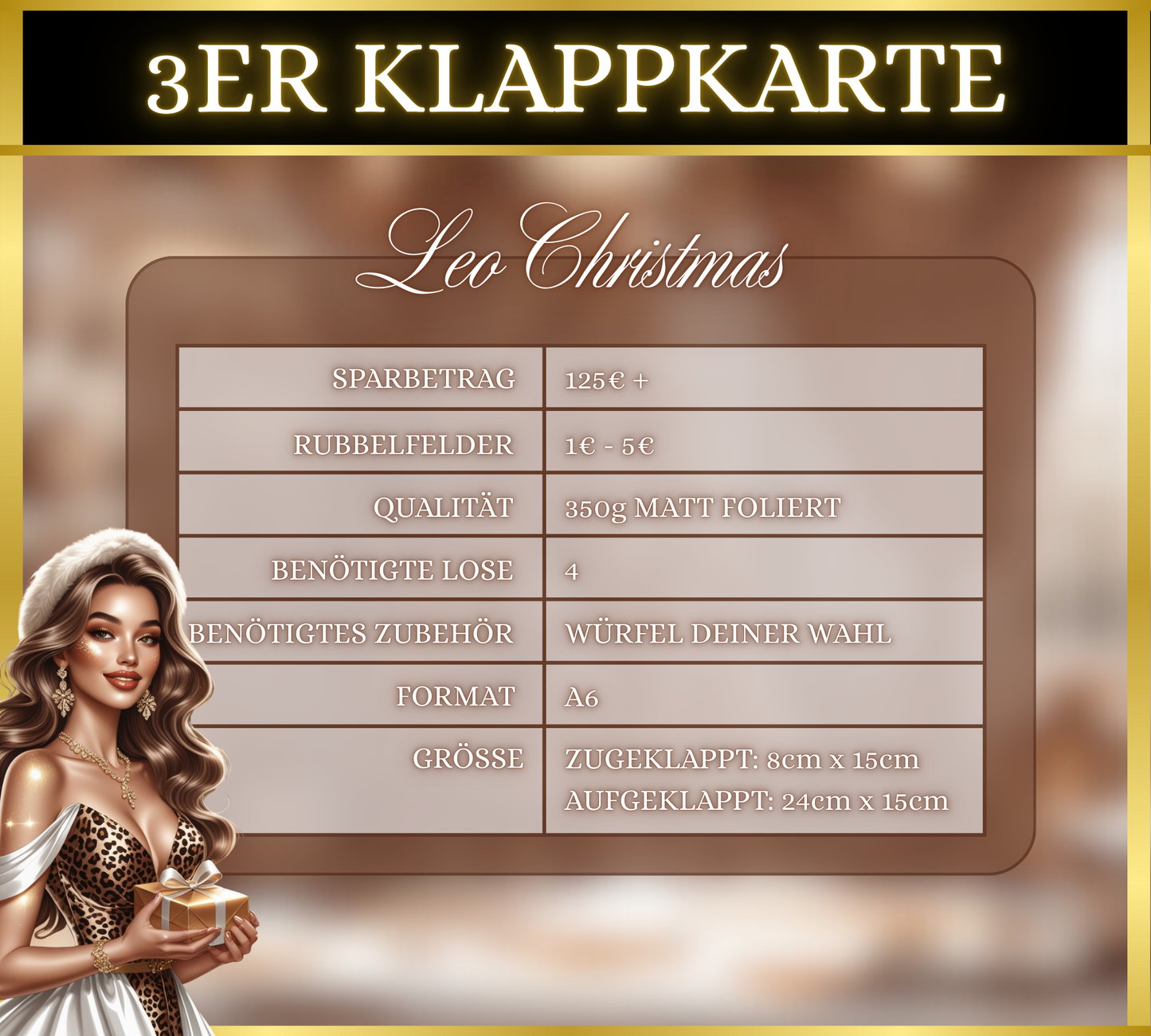 Leo Christmas 3er Klappkarte