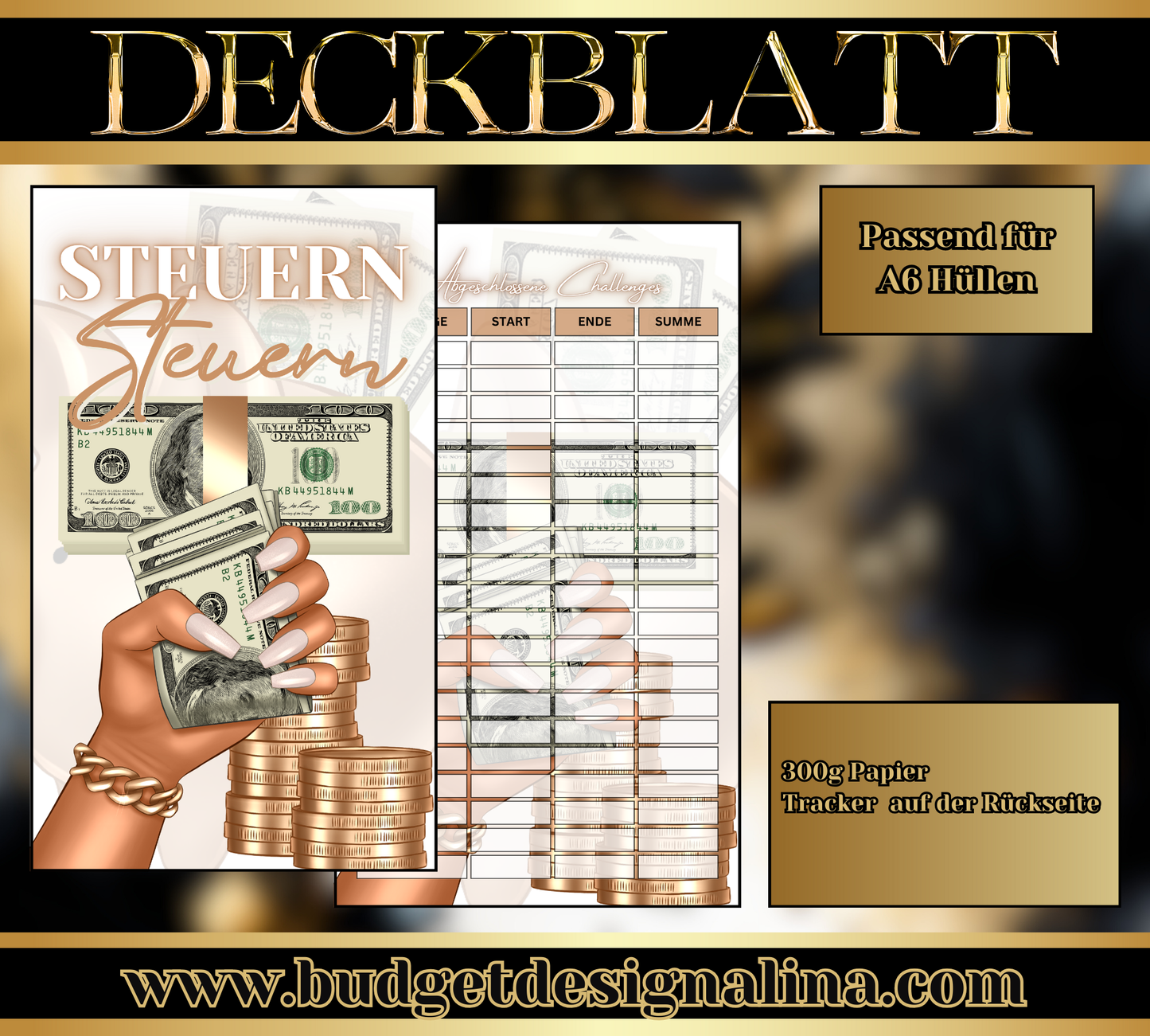 ABVERKAUF Deckblätter für deine Sparziele