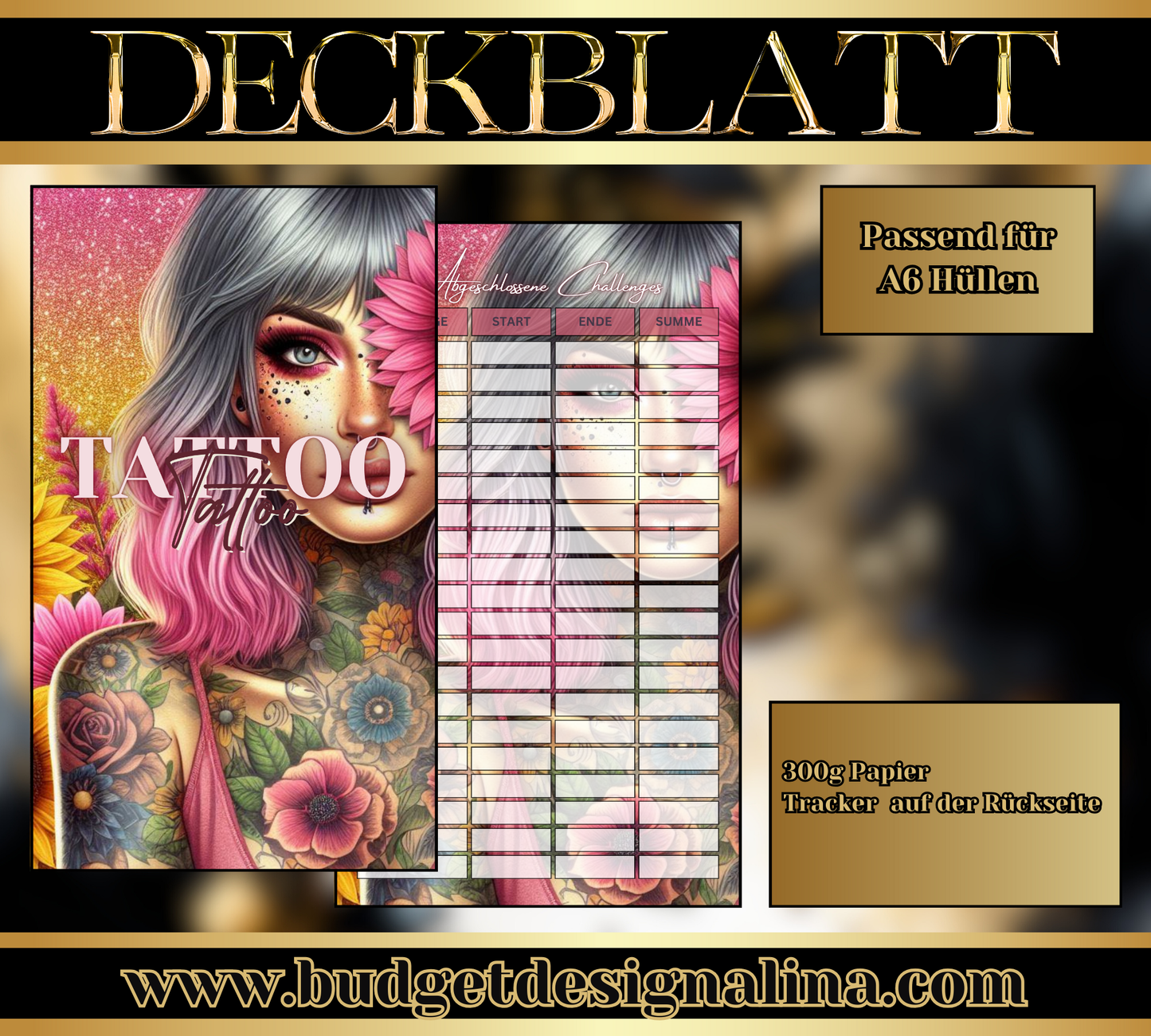 ABVERKAUF Deckblätter für deine Sparziele