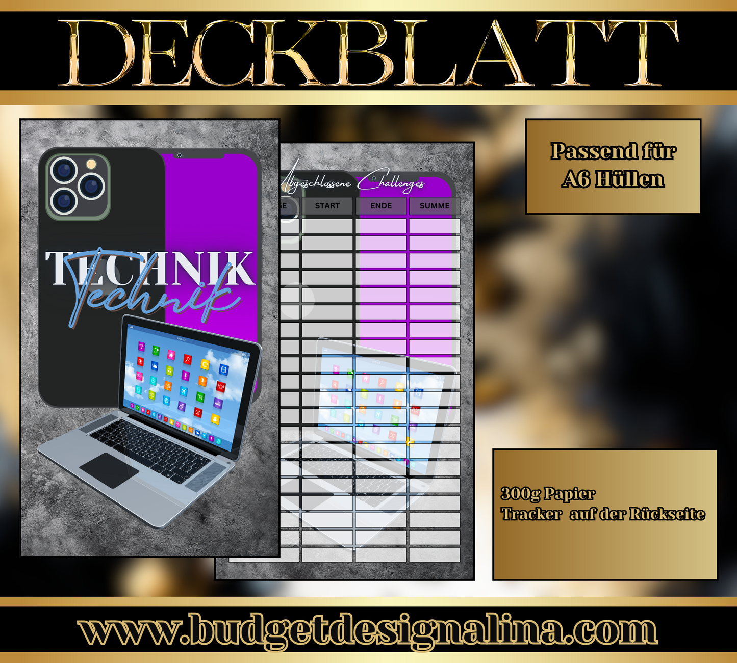 ABVERKAUF Deckblätter für deine Sparziele