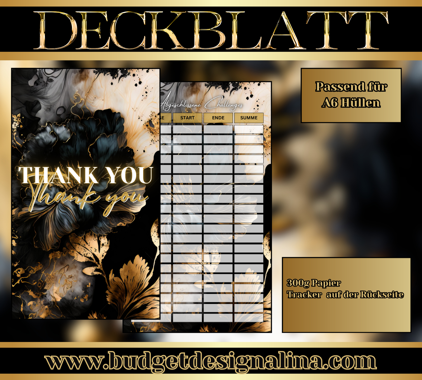 ABVERKAUF Deckblätter für deine Sparziele