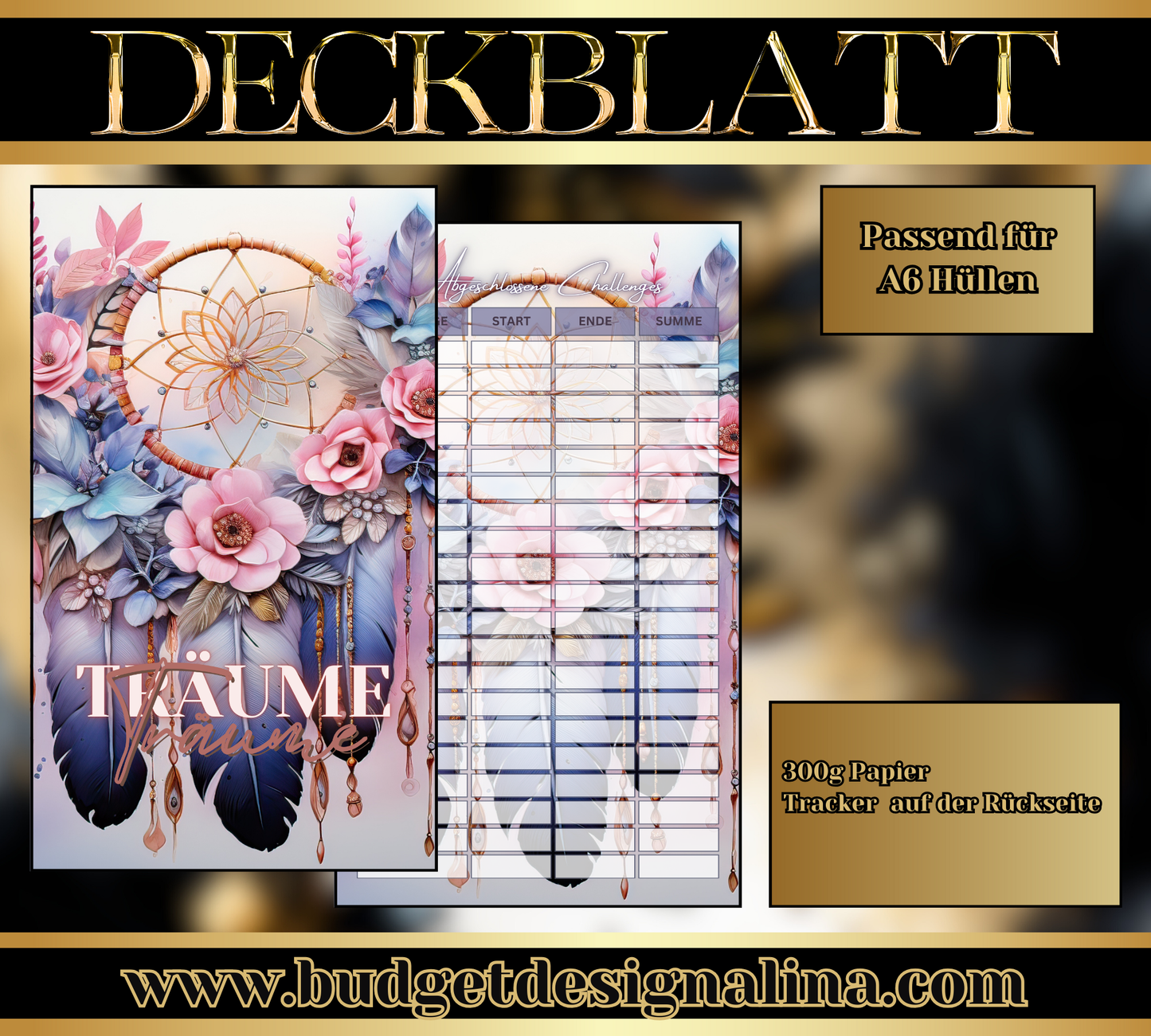ABVERKAUF Deckblätter für deine Sparziele