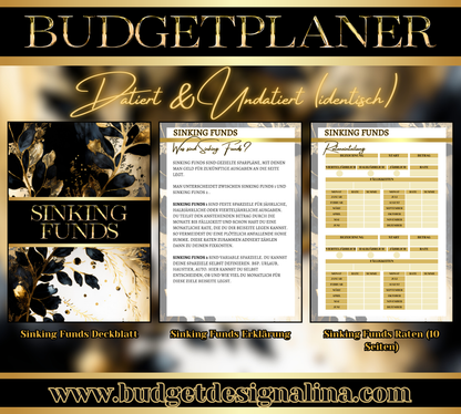 Budgetplaner (datiert oder undatiert, mit oder ohne Binder)