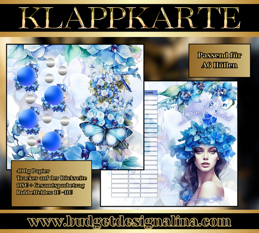 Blue Orchid 2er Klappkarte