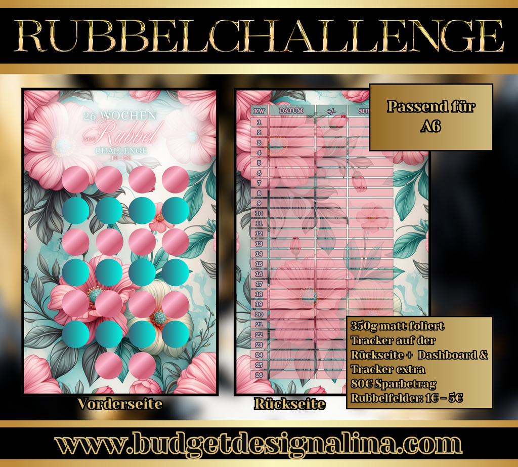 26 Wochen Rubbelchallenge zum einheften