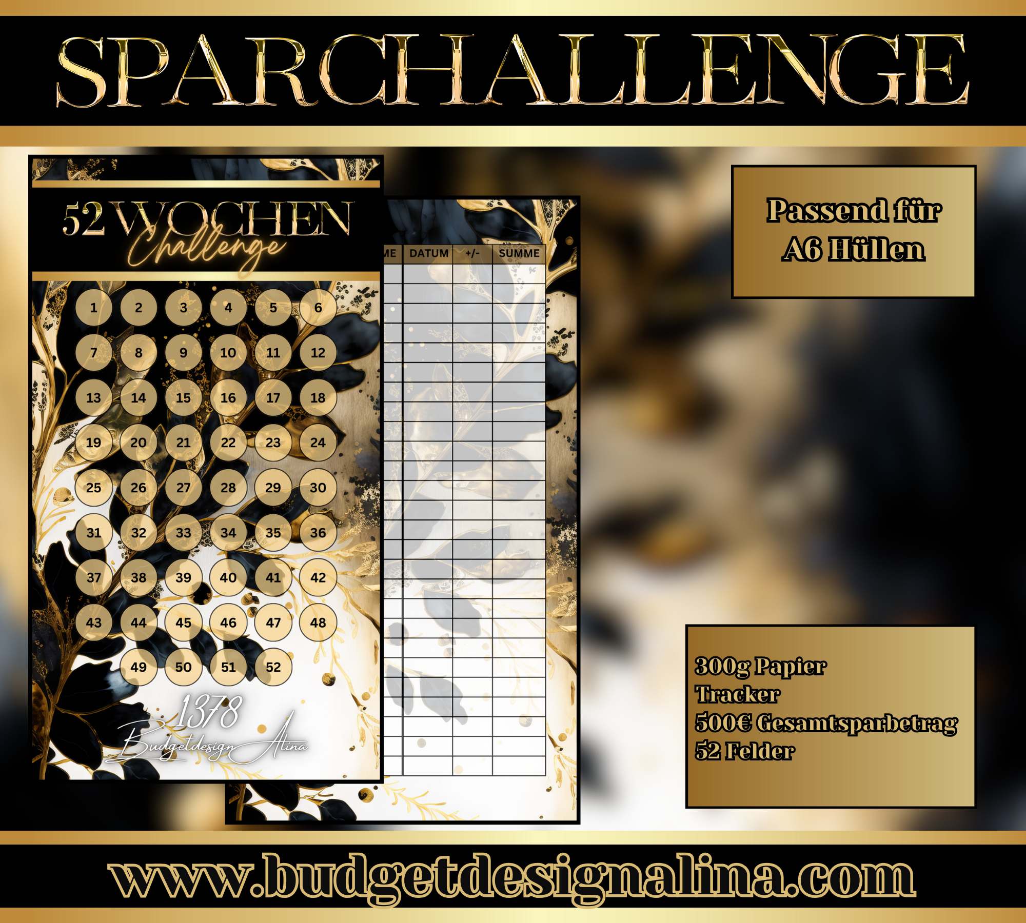 52 Wochen Challenge Gold Sparchallenge
