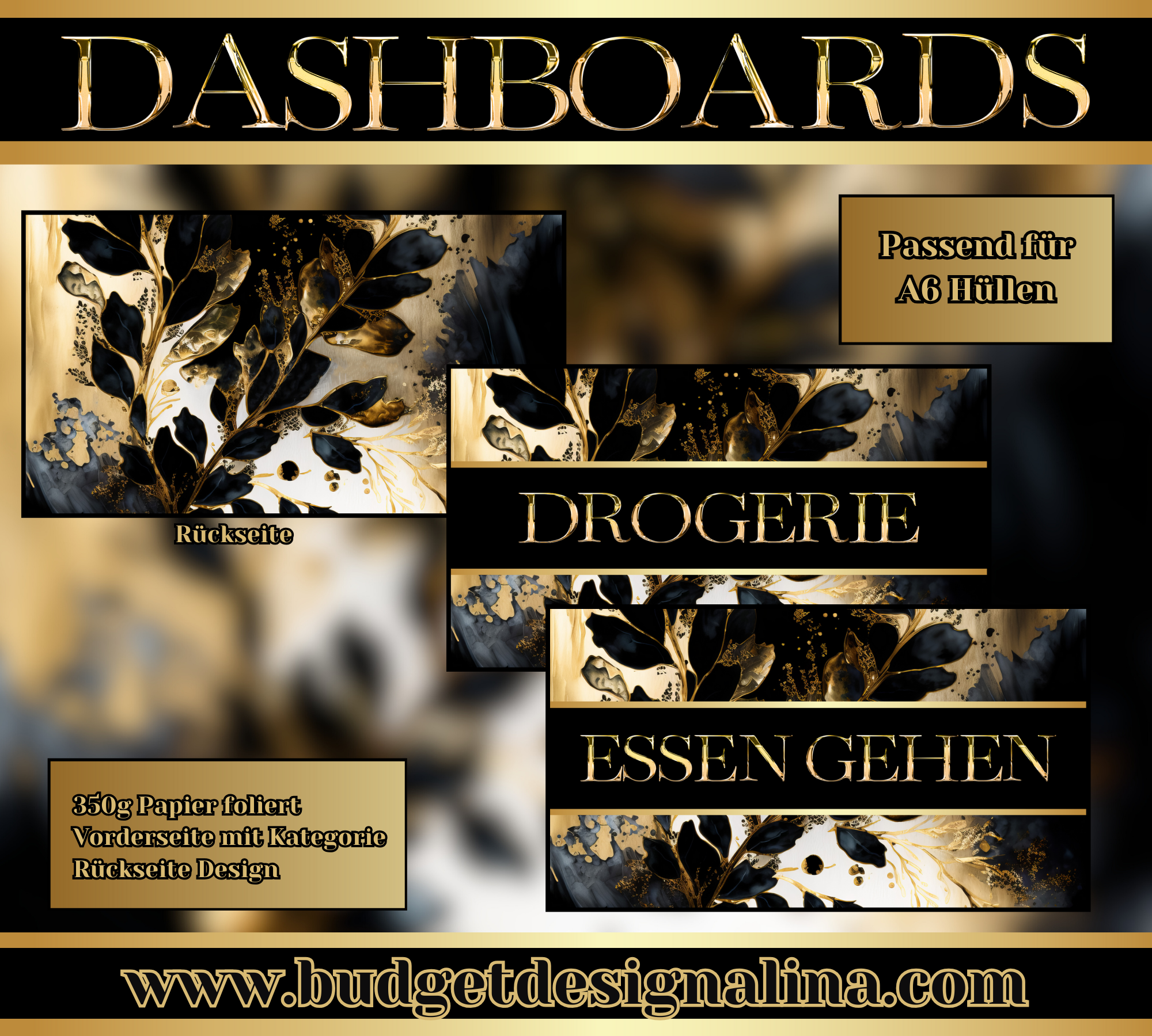 Kategorisierte Dashboards foliert A6