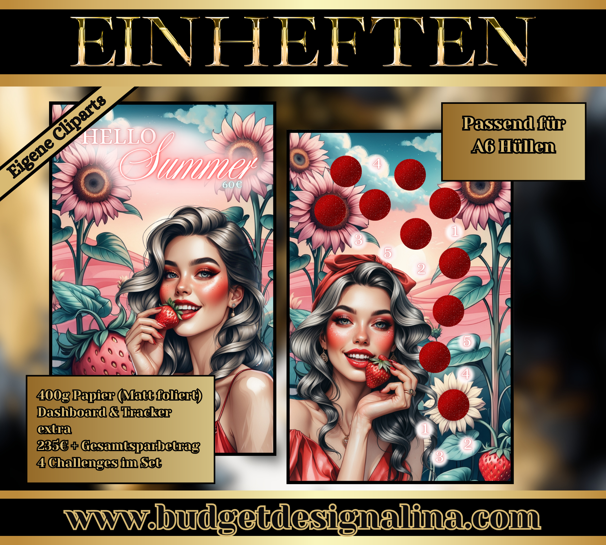 4 Jahreszeiten Set (4 Seasons) zum einheften