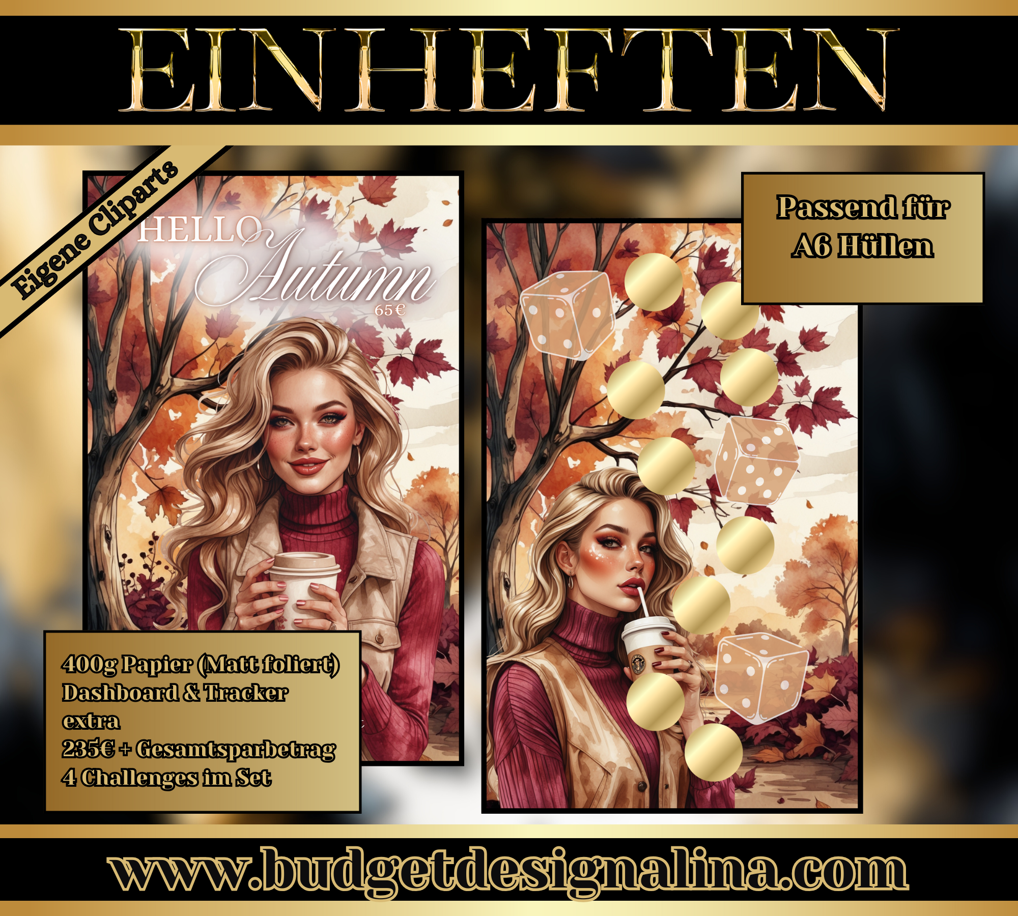 4 Jahreszeiten Set (4 Seasons) zum einheften