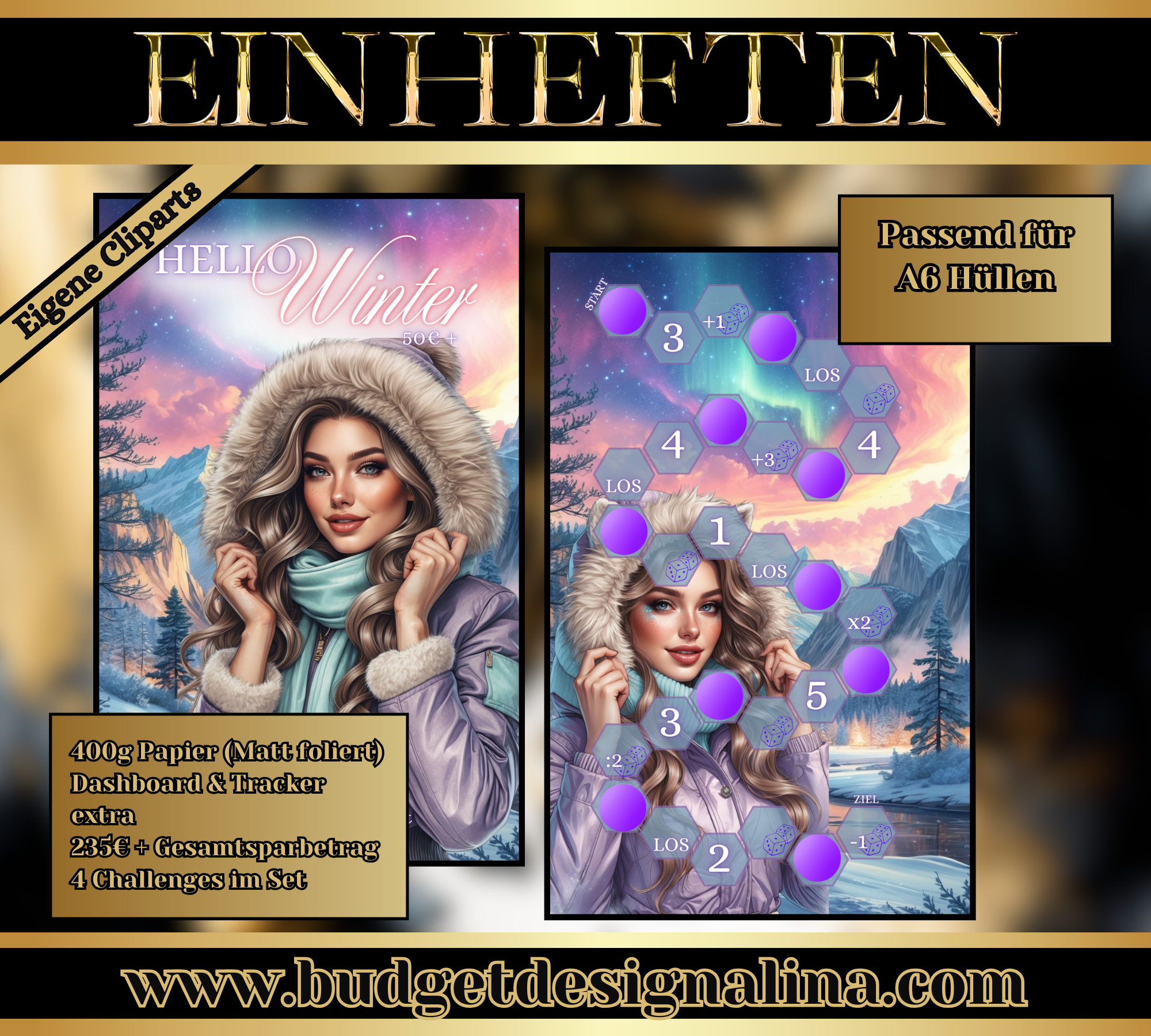 4 Jahreszeiten Set (4 Seasons) zum einheften
