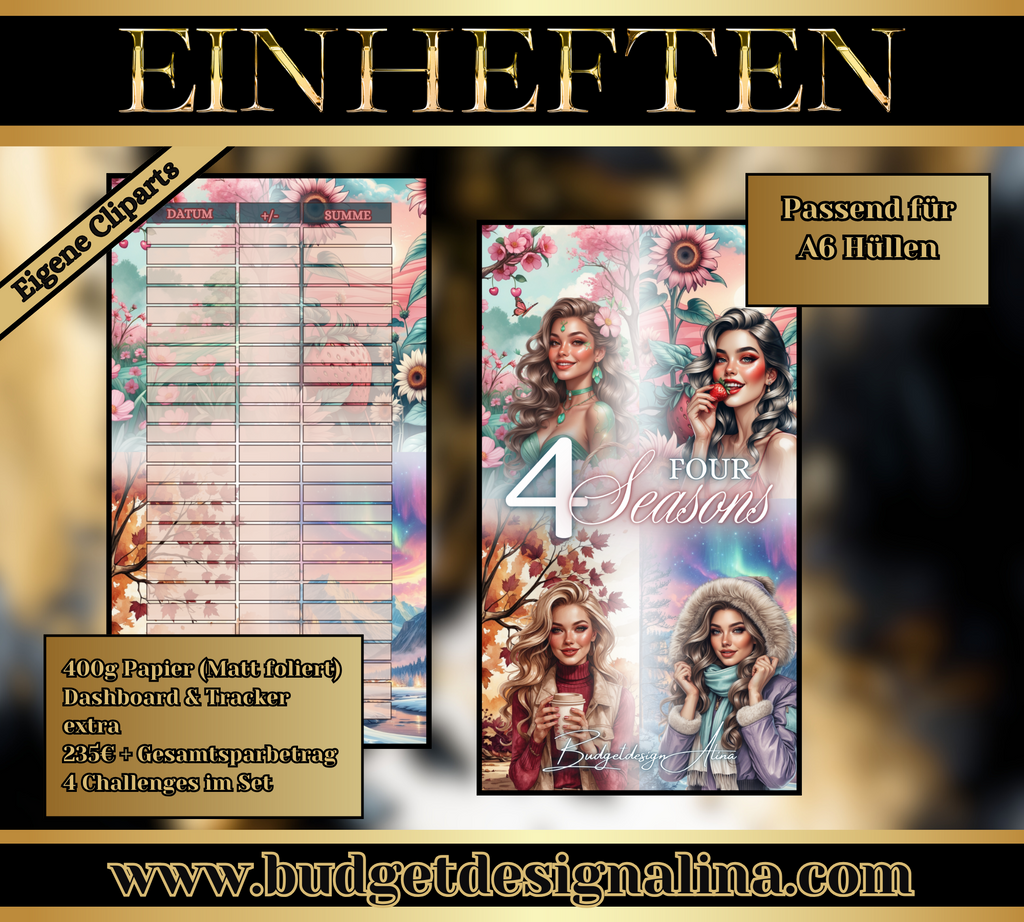 4 Jahreszeiten Set (4 Seasons) zum einheften