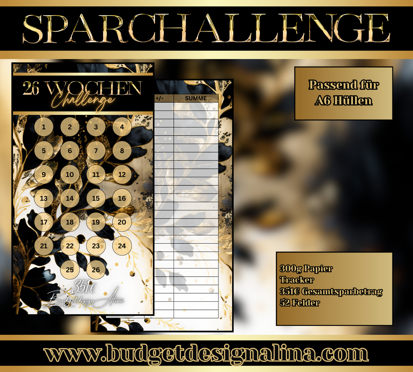 26 Wochen Challenge Gold Sparchallenge