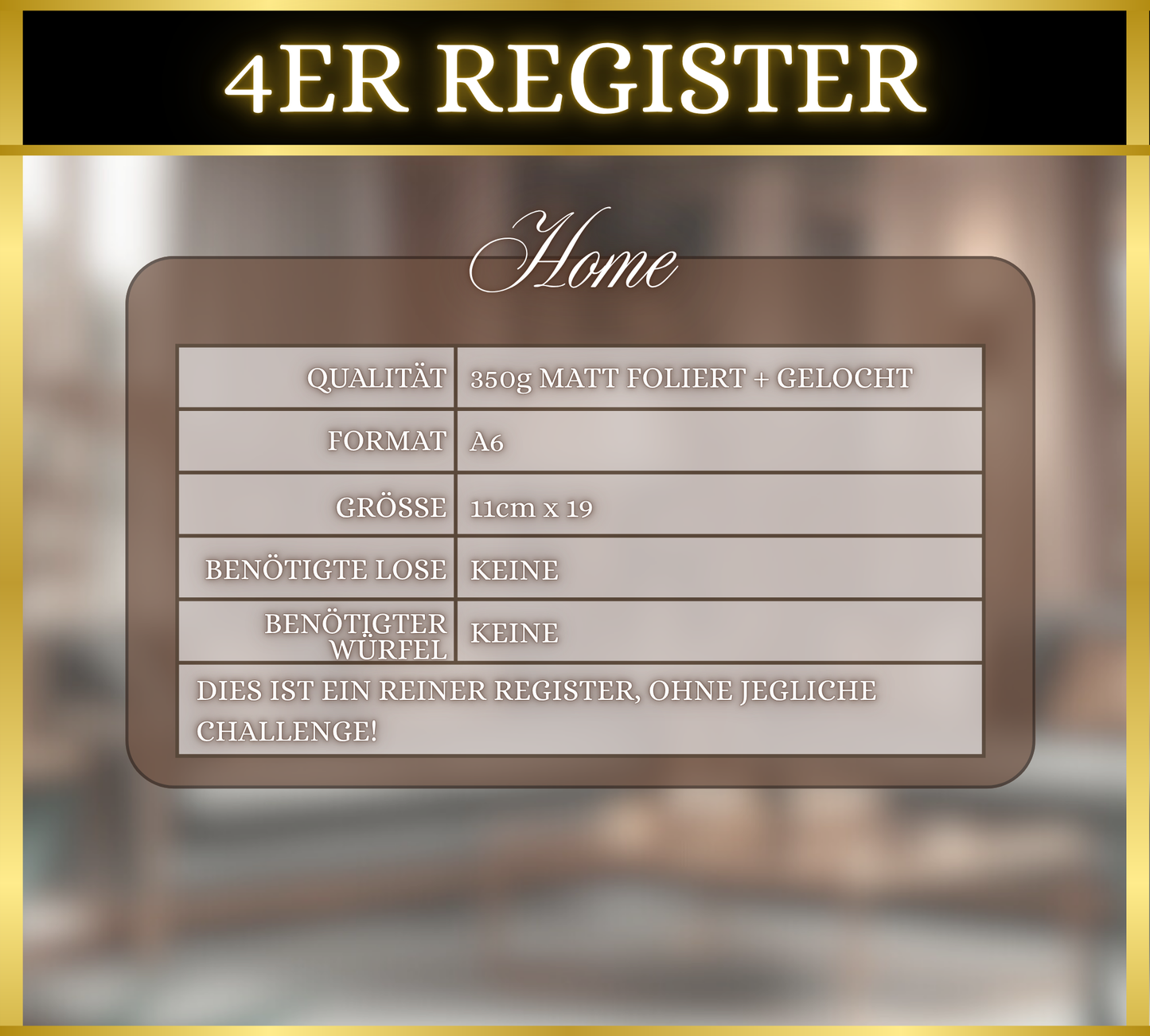 4er Register - Home