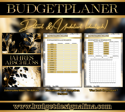 Budgetplaner (datiert oder undatiert, mit oder ohne Binder)