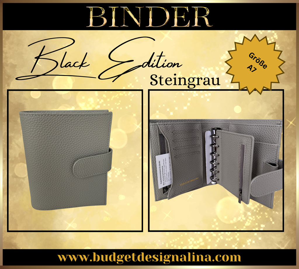 A7 Binder BLACK EDITION (grobe Struktur)