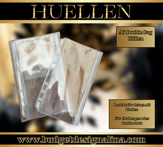 A6 Double Bag Clear mit Druckverschluss