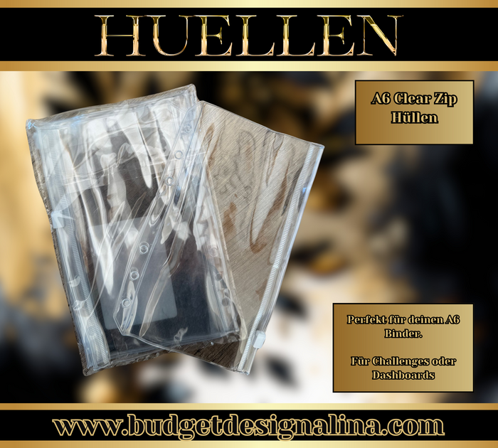 A6 Zip Hüllen Clear (5er Set)