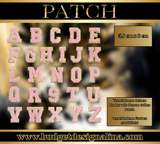 Buchstaben Patch (Rosa Gold)