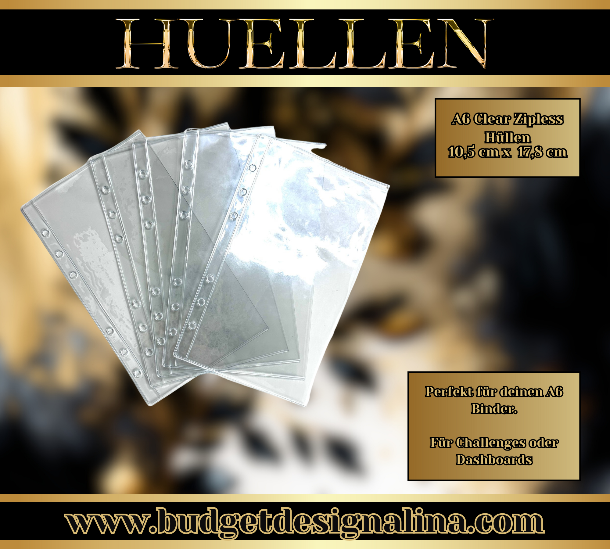 A6 Zipless Hüllen Clear (5er Set)