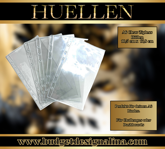 Zipless Hüllen A6 Clear (5er Set)