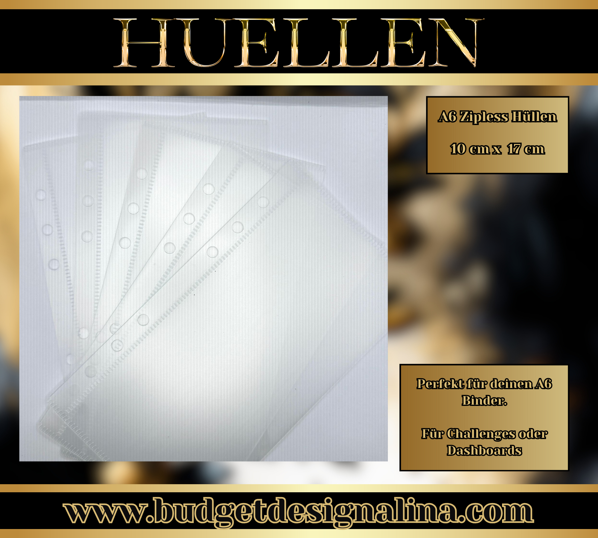A6 Zipless Hüllen Frosty (5er Set)