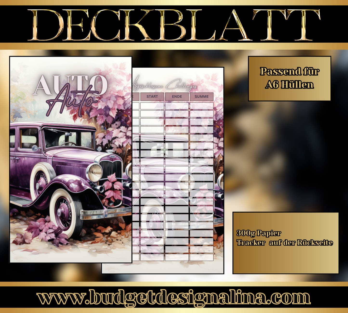ABVERKAUF Deckblätter für deine Sparziele